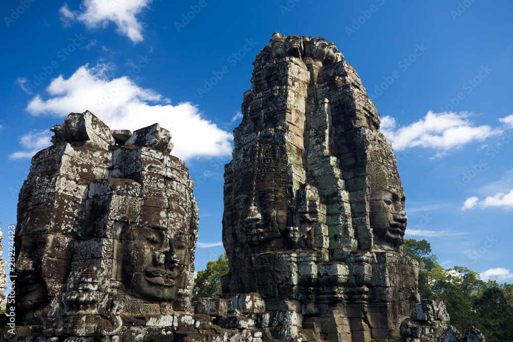 Towers Happy Faces Bayon Temple