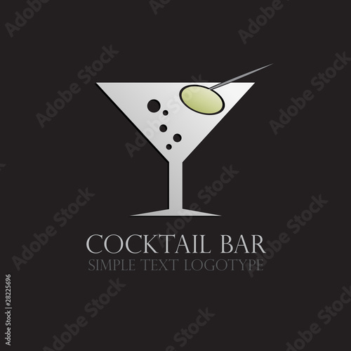 Logo Cocktail bar  ( vector )