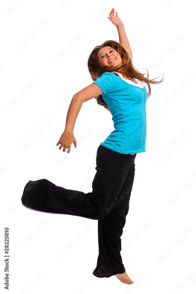 Leaping teen
