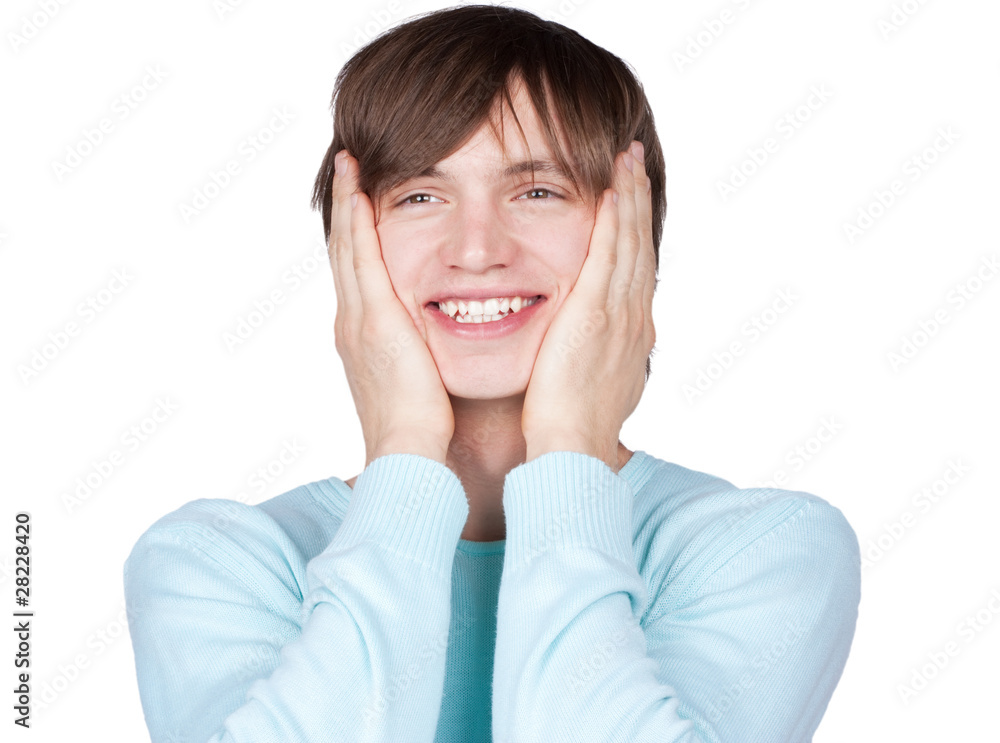 Portrait of young man isolated on white background Portrait of young man isolated on white background