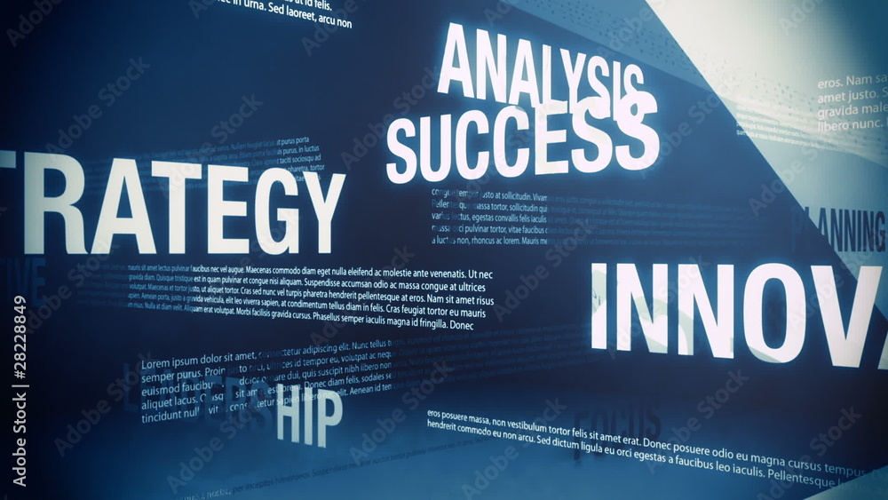 Business Related Words Background Loop