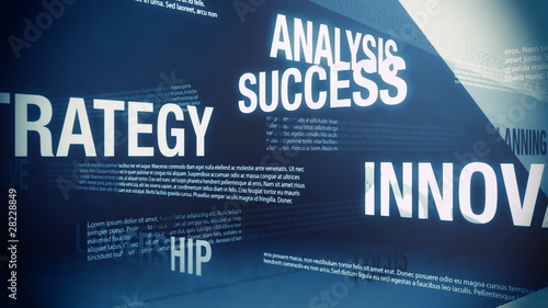 Business Related Words Background Loop