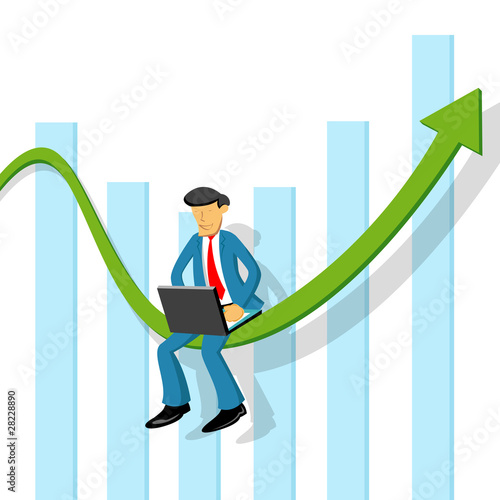 business man with graph