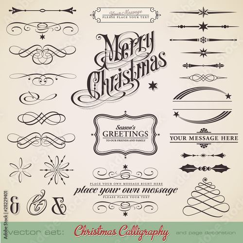 christmas page decoration set