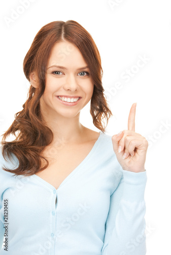 Wallpaper Mural woman with her finger up Torontodigital.ca