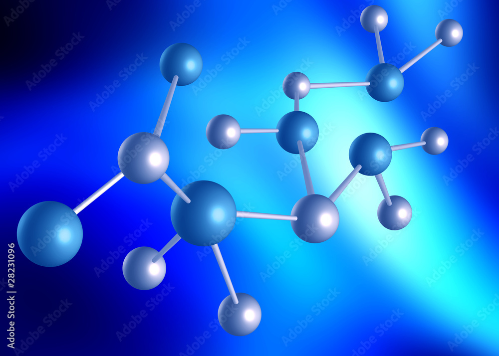 3D Rendered abstract molecule 3D Rendered abstract molecule