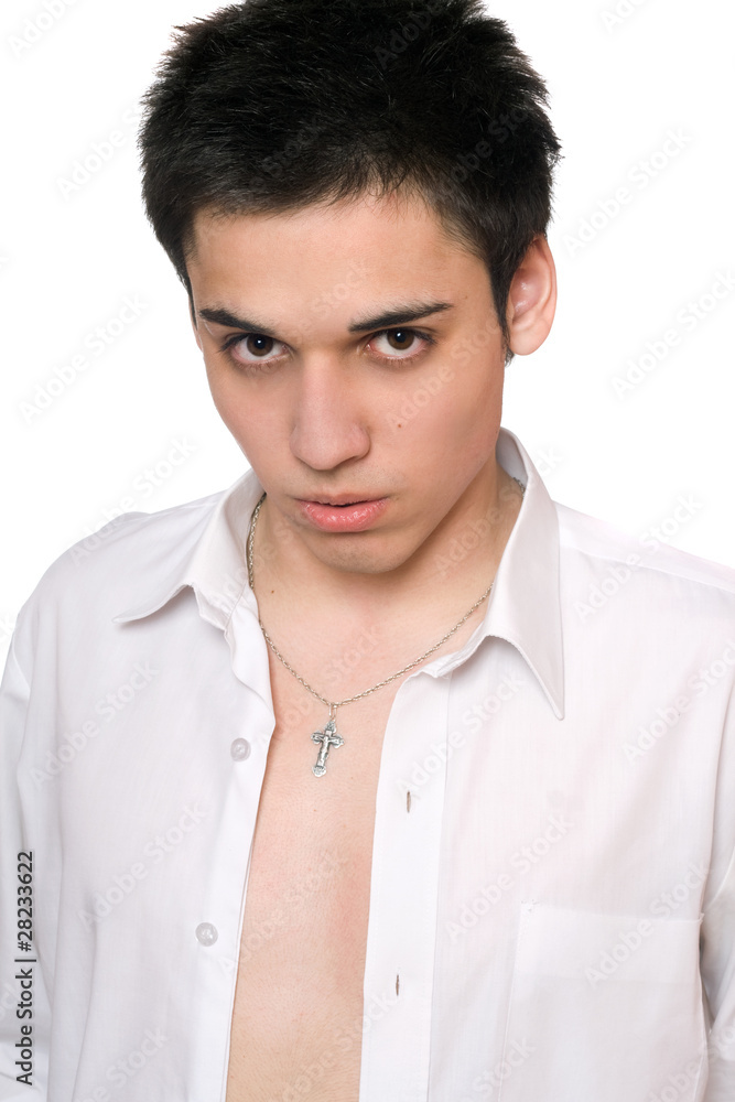 Closeup portrait of handsome young man Closeup portrait of handsome young man