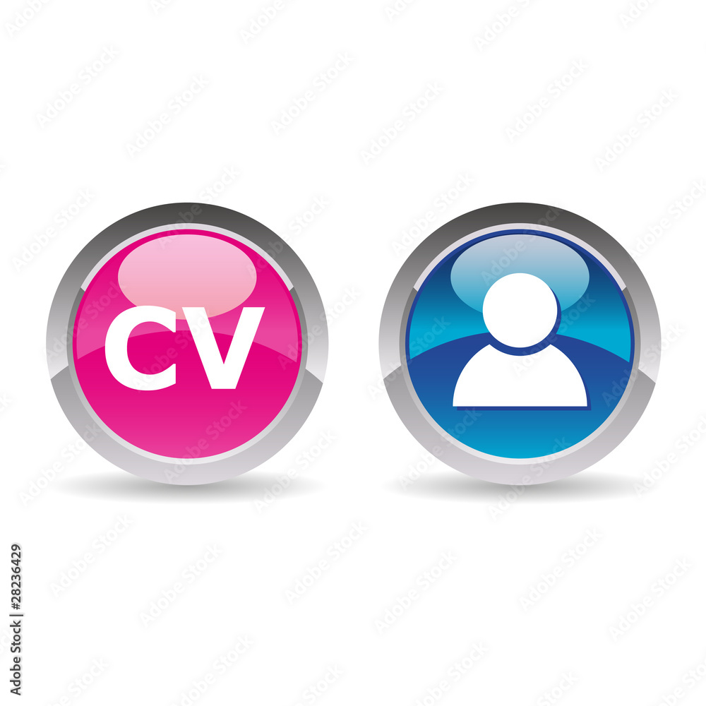 Icônes CV et homme Icônes CV et homme