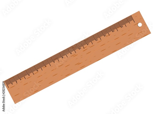 vector wooden ruler