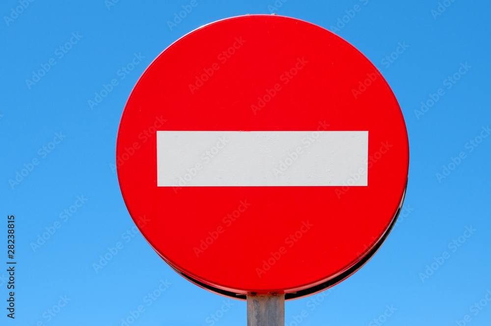 No entry traffic sign No entry traffic sign
