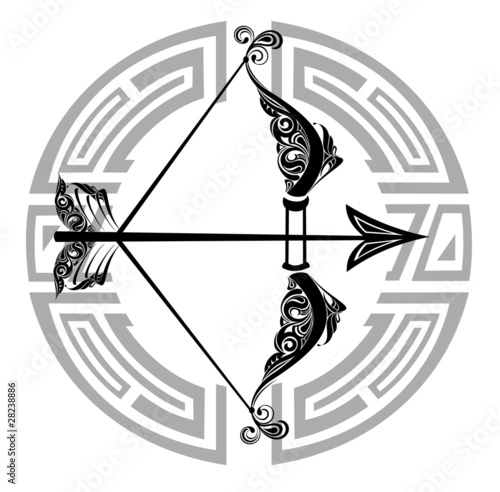 Zodiac Wheel with sign of Sagittarius