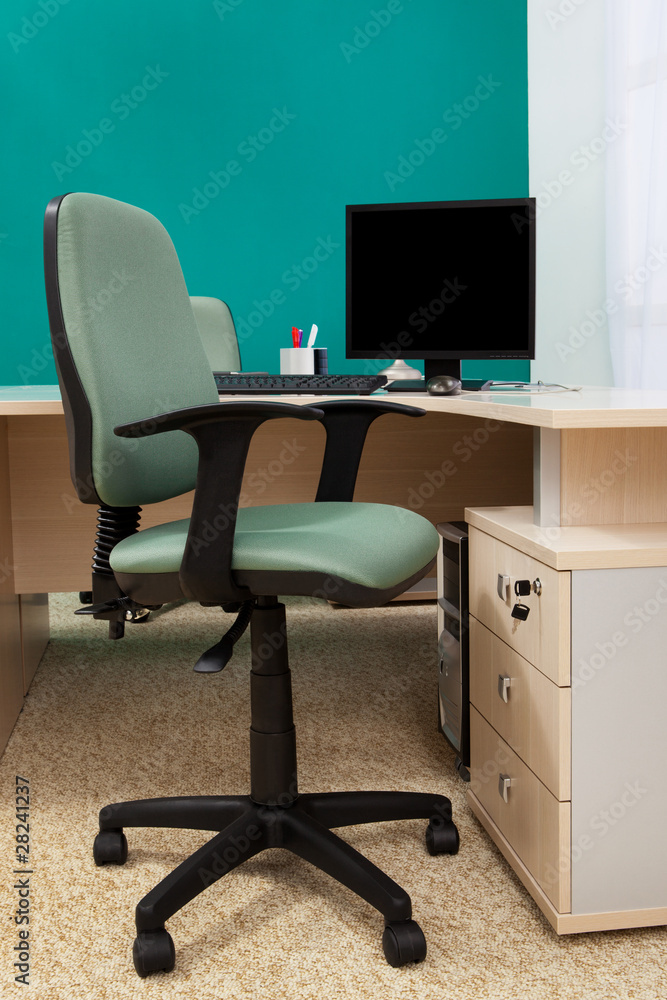 Fototapeta premium computer on a desk