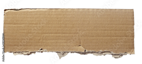 ripped cardboard piece paper note