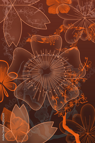 Wonderful elegant flower background design illustration