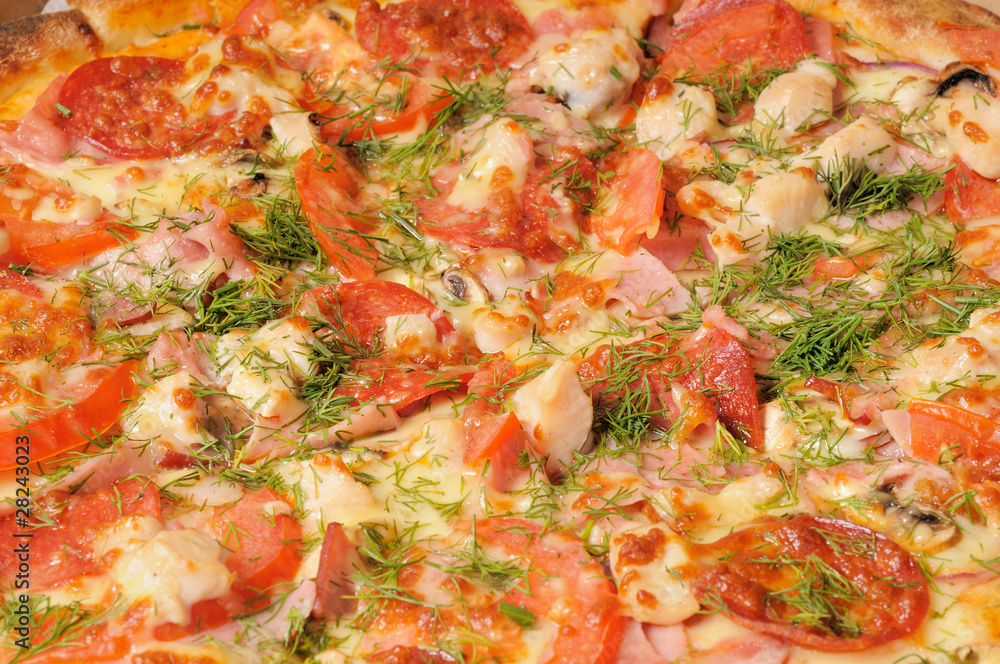 Pizza closeup. Background Pizza closeup. Background