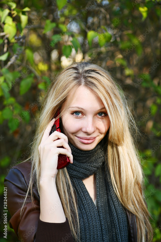 Young Model With Blond Hairs. Fall. Autumn Young Model With Blond Hairs. Fall. Autumn