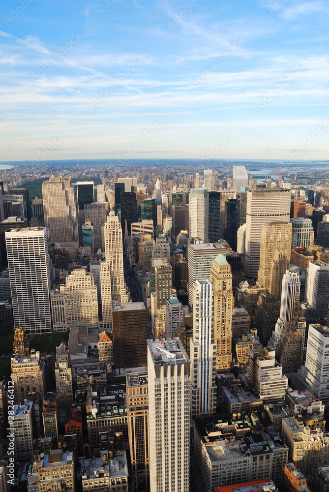New York City skyline aerial view