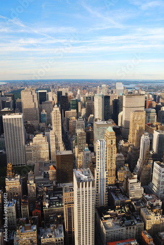 New York City skyline aerial view