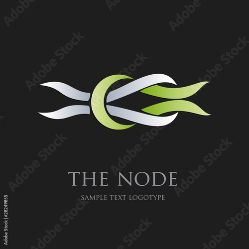 Logo Node in black. Connection concept ( vector )
