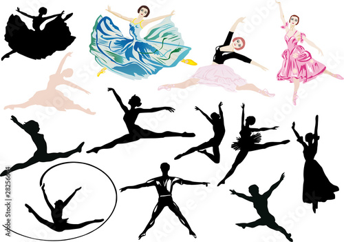 jumping ballet dancers collection