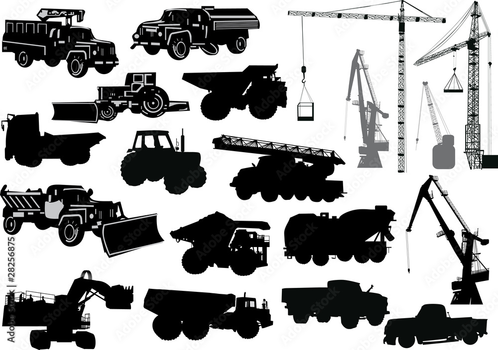 heavy machinery and cranes collection
