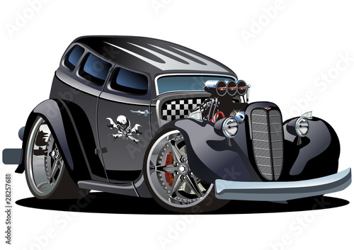 Vector cartoon hotrod