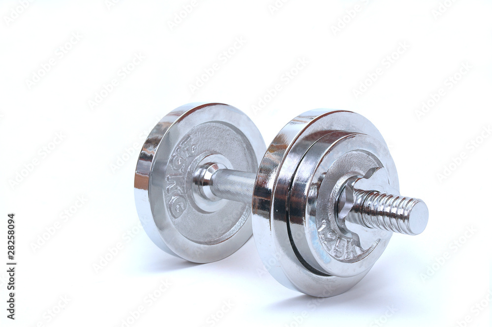 pair of weights, isolated on white background pair of weights, isolated on white background