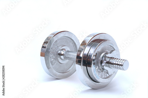 pair of weights, isolated on white background