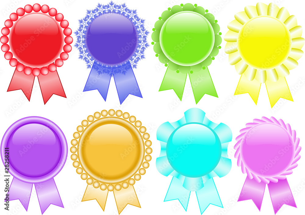 a set of colorful medals a set of colorful medals