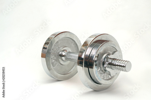 pair of weights, isolated on white background