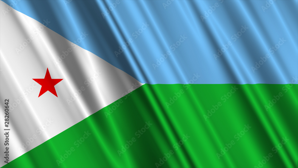 Obraz premium Djibouti Flag