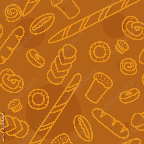 Seamless bakery pattern