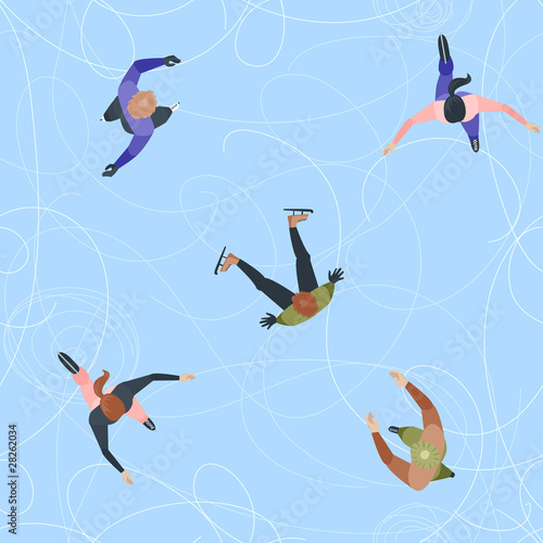 Seamless ice rink pattern