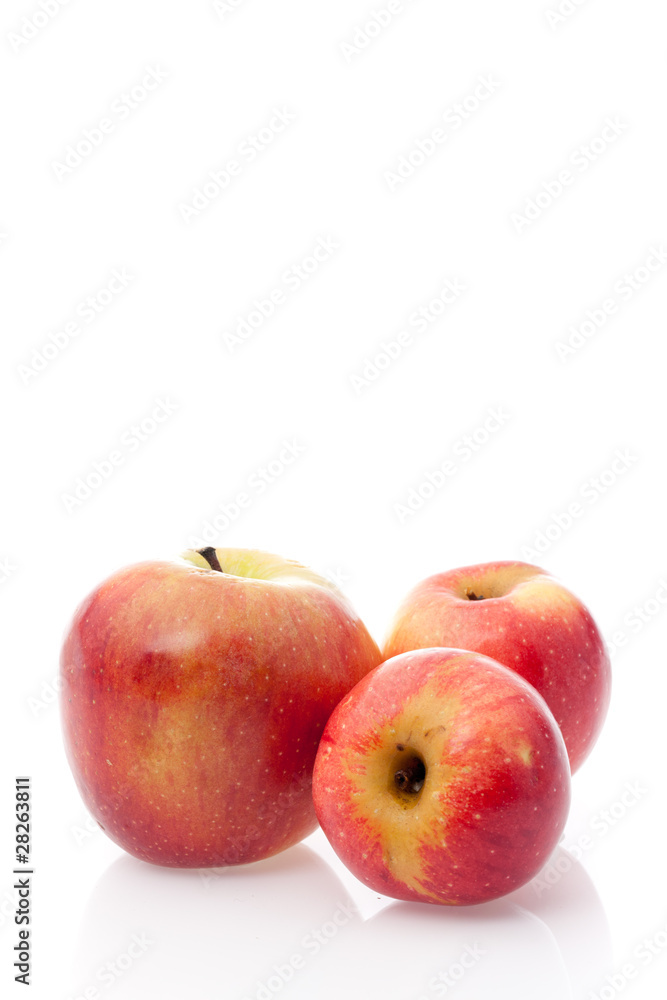 Fresh autumn apples isolated on a white background Fresh autumn apples isolated on a white background