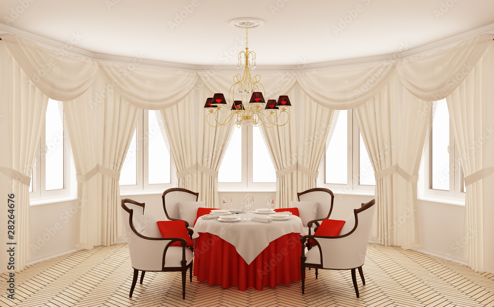 Classical interior of a dining room Classical interior of a dining room