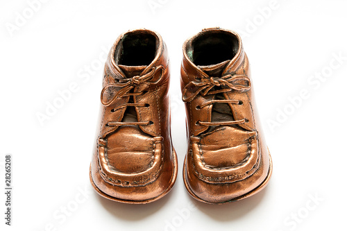 Bronze baby shoes
