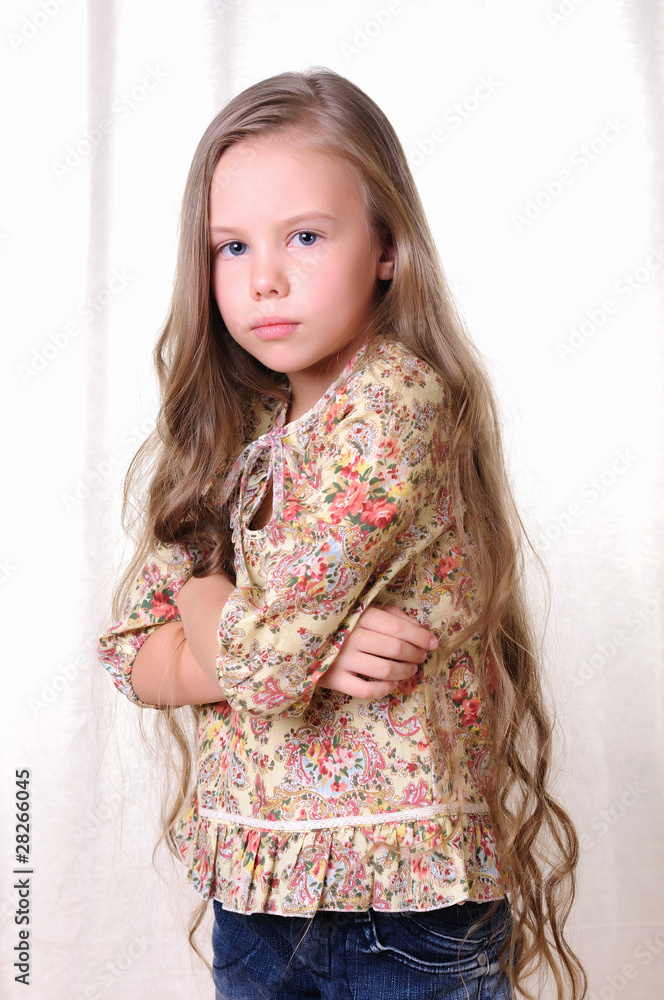 Portrait of a young beautiful girl.