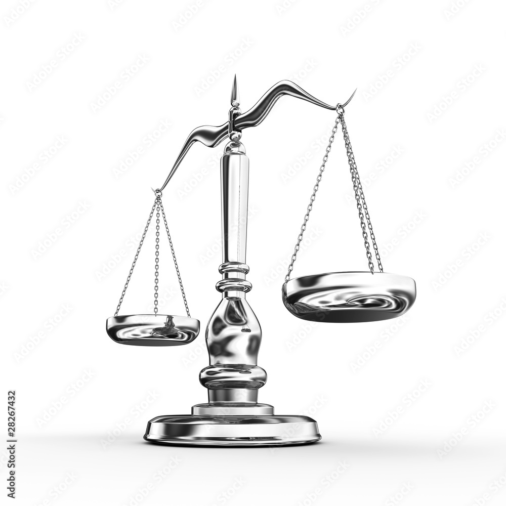 Scale isolated on white background - 3d render Scale isolated on white background - 3d render