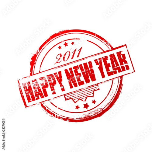 New year 2011 red stamp