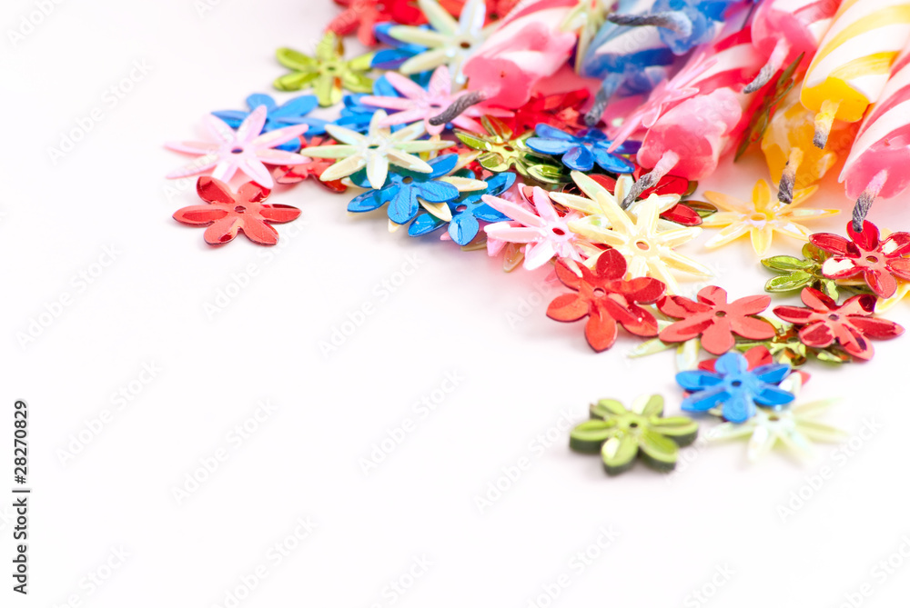 Flower Celebration Confetti with Candles Flower Celebration Confetti with Candles