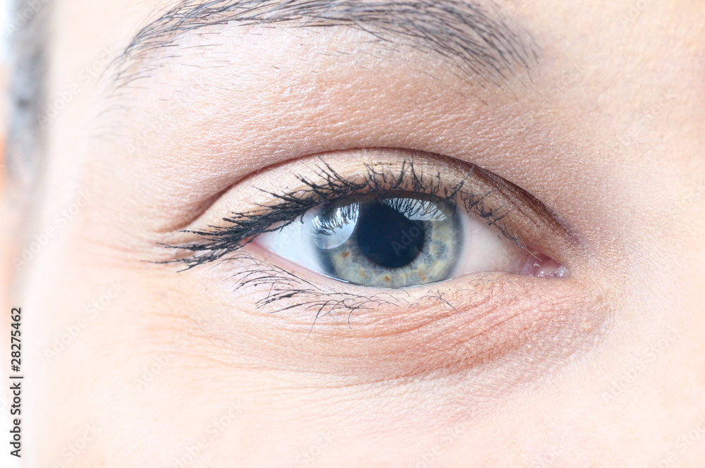 Fototapeta premium closeup of a smiling female eye
