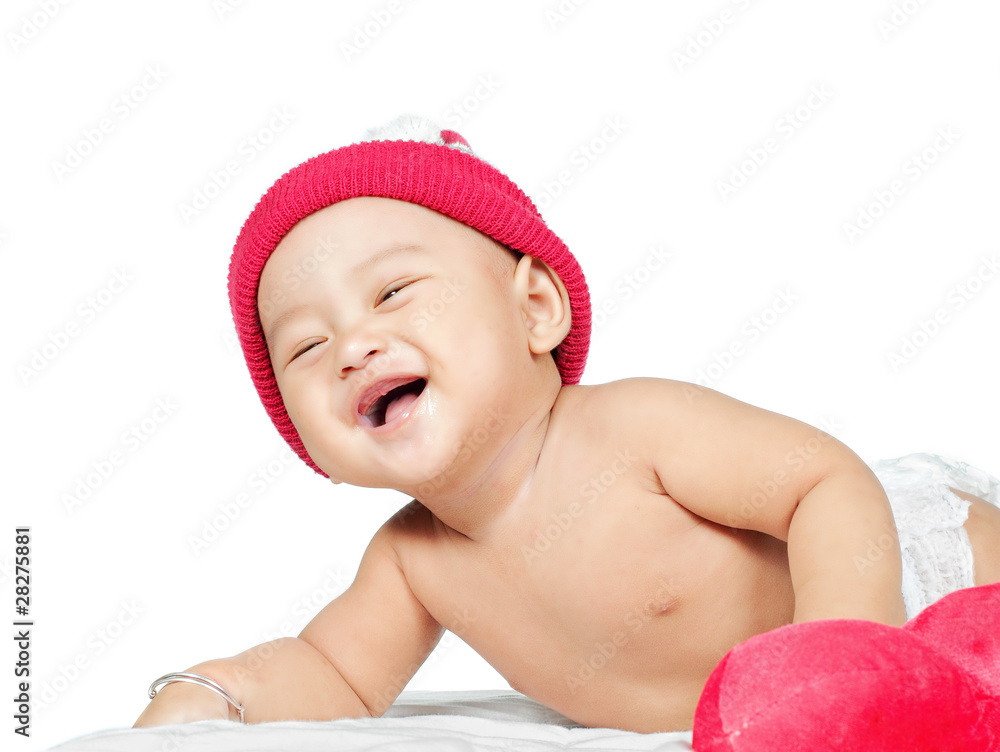 Portrait of funny Baby laughing Portrait of funny Baby laughing