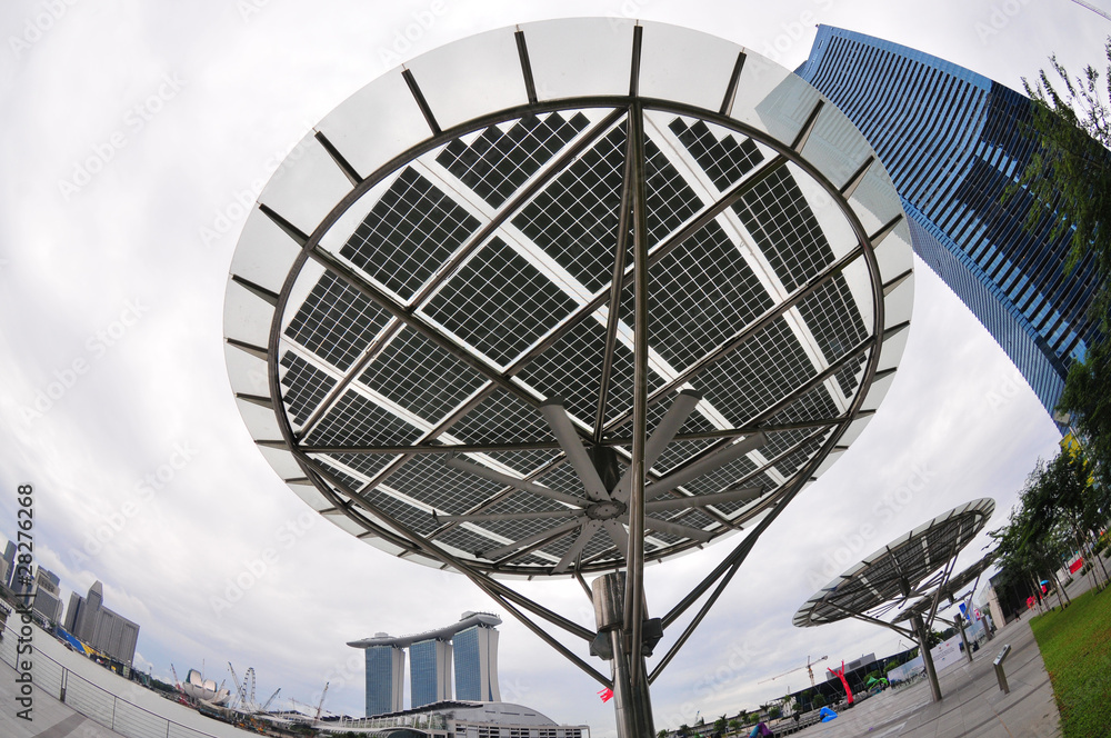 solar energy panel in the city