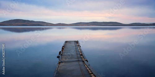 Fototapeta Naklejka Na Ścianę i Meble -  evening landscape of lake