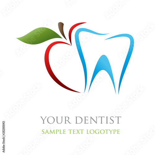 Logo dentist. Bite the apple ( vector )