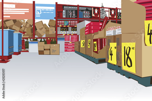 large store interior with copy space