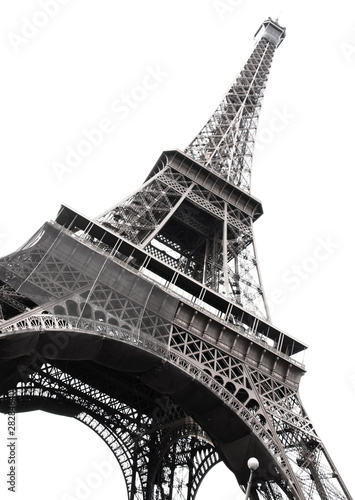 Famous Eiffel Tower of Paris isolated on white #28284640