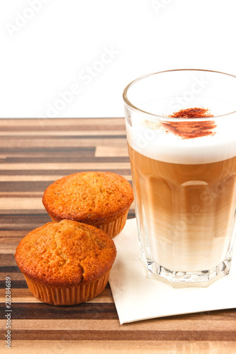 Latte Macchiato Coffee Kaffee Muffins Café Bar Cappucino photo