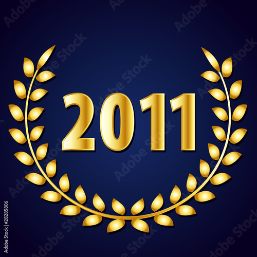 Golden 2011 with laurel crown