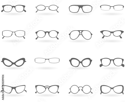 Glasses in different styles